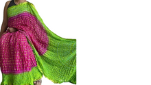 Load image into Gallery viewer, Fusion Store Women's Handmade Bandhani Silk Saree with unstitched Blouse Piece