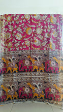 Load image into Gallery viewer, Pure Kota Cotton with hand painted kalamkari Saree