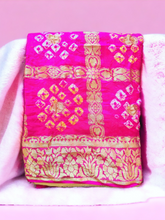 Load image into Gallery viewer, Handmade Gharchola/Ghatchola Bandhej Sarees