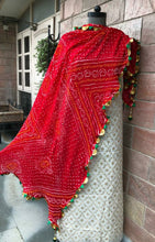 Load image into Gallery viewer, Pure Ojariya/Chinon Dupatta with Firki Gota Work