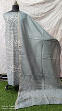 Load image into Gallery viewer, Unstitched Applique Work Chanderi Silk Cotton Suits