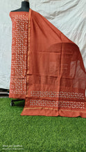 Load image into Gallery viewer, Unstitched Applique Work Chanderi Silk Cotton Suits