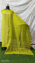 Load image into Gallery viewer, Unstitched Applique Work Chanderi Silk Cotton Suits