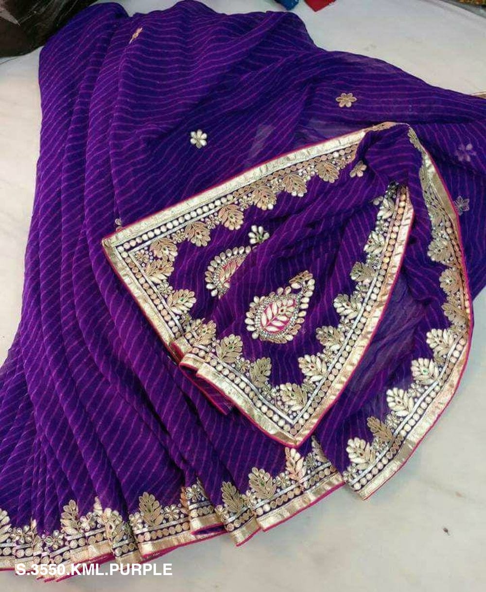 Gotawork Leheriya Saree