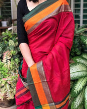 Load image into Gallery viewer, Narayanpet pure cotton saree with border
