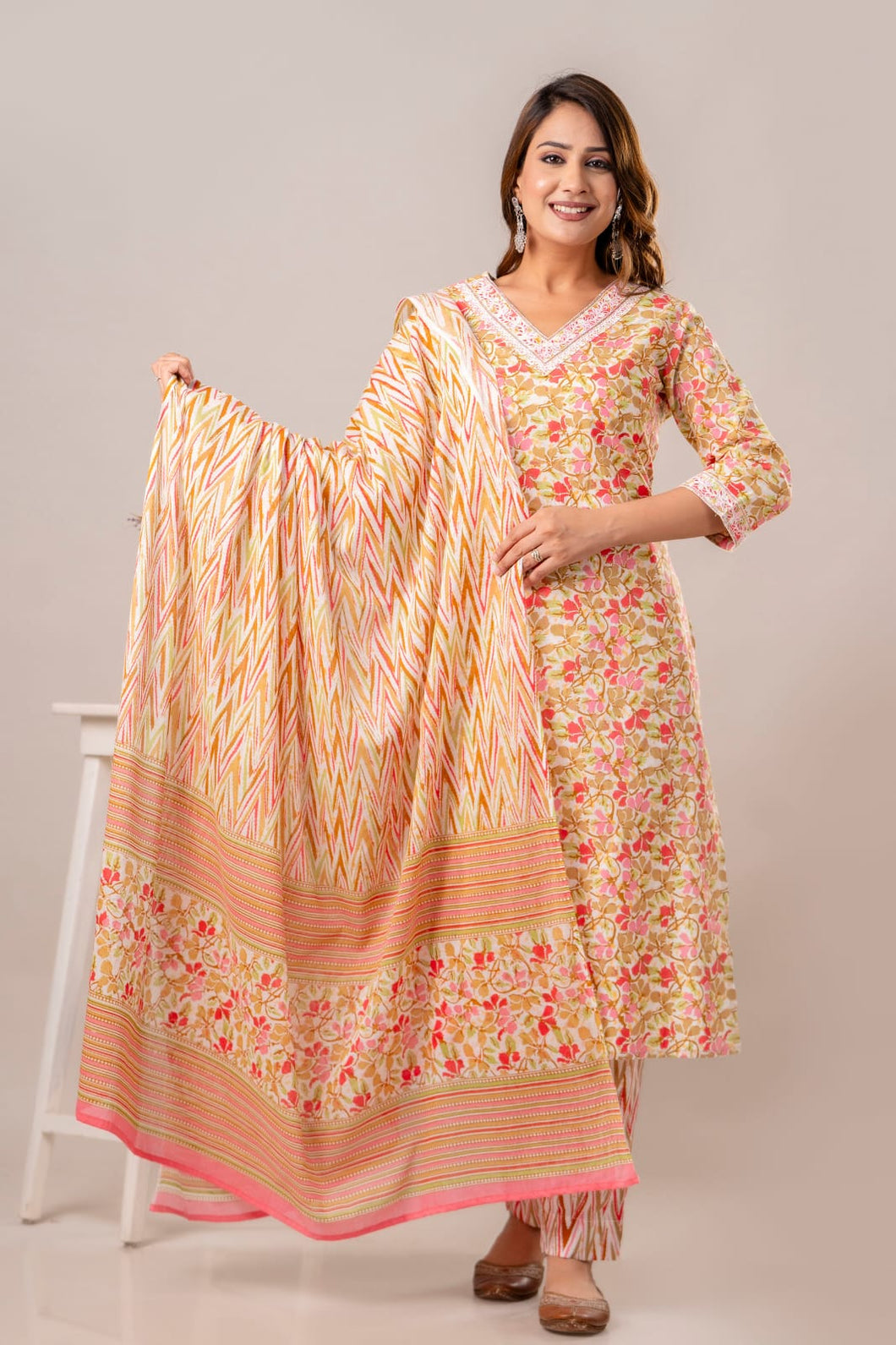 Stitched Salwar Suit in Cotton