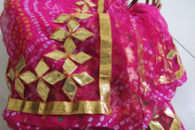 Load image into Gallery viewer, Georgette/Chiffon Dupatta with Hand Gota patti Work
