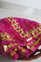 Load image into Gallery viewer, Georgette/Chiffon Dupatta with Hand Gota patti Work
