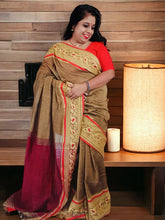 Load image into Gallery viewer, Pure Cotton Saree with weaved borders
