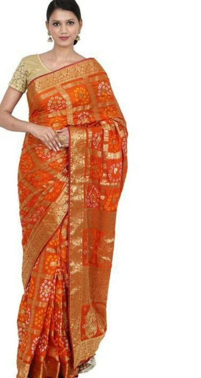 Handmade Gharchola/Ghatchola Bandhej Sarees