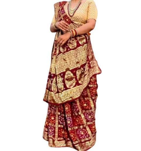 Handmade Gharchola/Ghatchola Bandhej Sarees