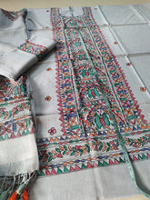 Load image into Gallery viewer, Unstitched Linen Suit with Madhubani Painting
