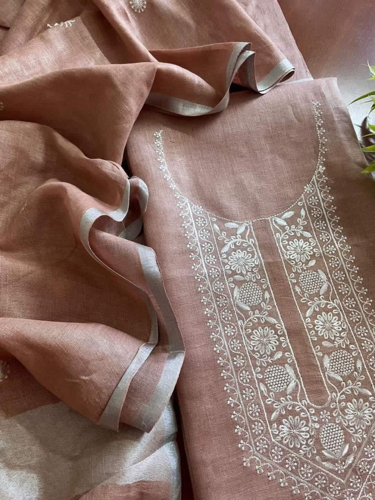 Unstitched Linen Cotton Suit