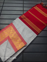 Load image into Gallery viewer, Pure Cotton Saree with weaved borders
