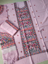 Load image into Gallery viewer, Unstitched Linen Suit with Madhubani Painting
