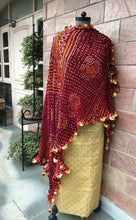 Load image into Gallery viewer, Pure Ojariya/Chinon Dupatta with Firki Gota Work
