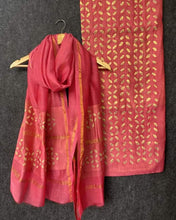 Load image into Gallery viewer, Unstitched Applique Work Chanderi Silk Cotton Suits
