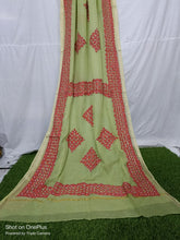 Load image into Gallery viewer, Applique Work on Kota Doria Saree
