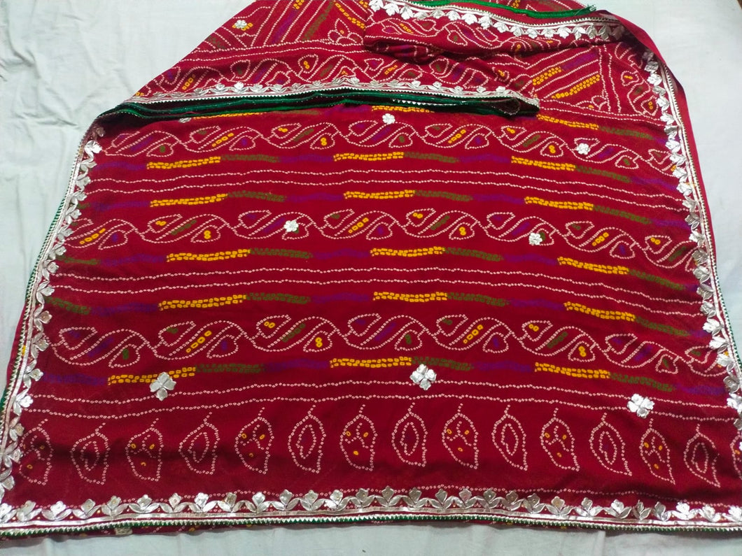 Chunri Saree with Gota work